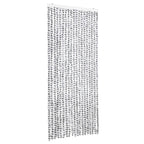 Vidaxl vliegengordijn 56x200 cm chenille lichtgrijs en donkergrijs
