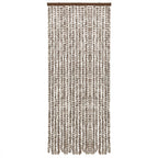 Vidaxl vliegengordijn 56x200 cm chenille taupe en wit