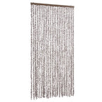 Vidaxl vliegengordijn 100x230 cm chenille taupe en wit