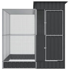 VidaXL Volière met verlengstuk 209x203x216 cm staal zilverkleurig