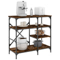 Vidaxl bakkersrek 90x40x84 cm bewerkt hout en metaal gerookt eiken