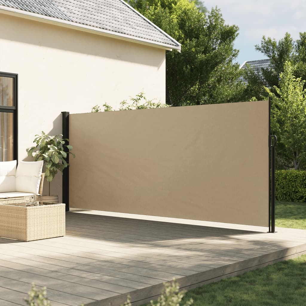 Vidaxl windscherm uittrekbaar 180x500 cm beige