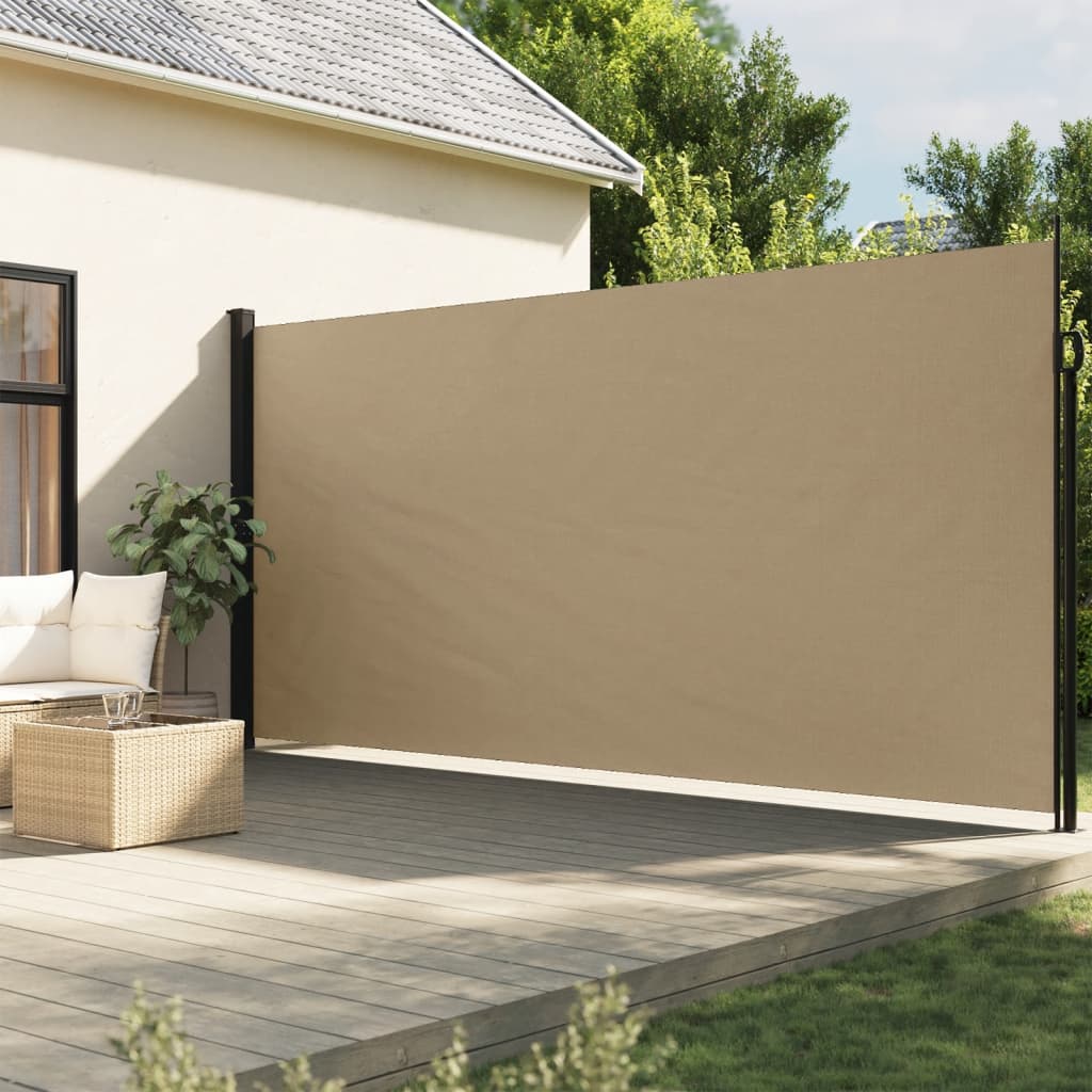 Vidaxl windscherm uittrekbaar 200x500 cm beige