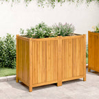 Vidaxl plantenbak met voering 100x50x75 cm massief acaciahout