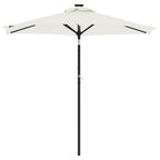 Vidaxl parasol met stalen paal 225x225x212 cm wit