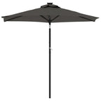 Vidaxl parasol met stalen paal 225x225x212 cm antracietkleurig