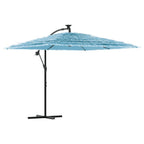 Vidaxl parasol met stalen paal 246x246x230 cm blauw