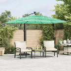 Vidaxl parasol met stalen paal 246x246x230 cm groen