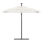 Vidaxl parasol met stalen paal 246x246x230 cm wit