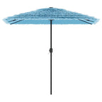 Vidaxl parasol met stalen paal 248x248x248 cm blauw