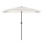 Vidaxl parasol met stalen paal 300x200x250 cm wit