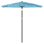 Vidaxl parasol met stalen paal 223x223x213 cm blauw