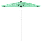 Vidaxl parasol met stalen paal 223x223x213 cm groen