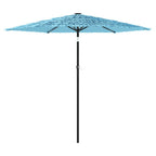 Vidaxl parasol met stalen paal 268x268x226 cm blauw
