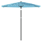 Vidaxl parasol met stalen paal 268x268x226 cm blauw