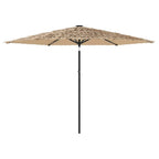Vidaxl parasol met stalen paal 288x288x225 cm bruin