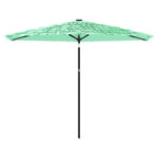 Vidaxl parasol met stalen paal 288x288x225 cm groen