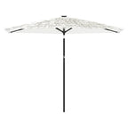 Vidaxl parasol met stalen paal 288x288x225 cm wit