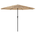 Vidaxl parasol met stalen paal 324x324x247 cm bruin