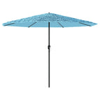 Vidaxl parasol met stalen paal 324x324x247 cm blauw