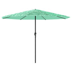 Vidaxl parasol met stalen paal 324x324x247 cm groen