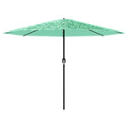 Vidaxl parasol met stalen paal 324x324x247 cm groen