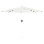 Vidaxl parasol met stalen paal 324x324x247 cm wit