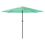 Vidaxl parasol met stalen paal 388x388x248 cm groen