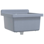 Vidaxl wasbak wandgemonteerd 40x40x24 cm hars grijs