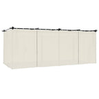 VidaXL Prieel met gordijnen 6x3 m staal crèmekleurig