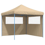 Vidaxl partytent inklapbaar pop-up met 2 zijwanden beige