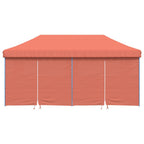 VidaXL Partytent inklapbaar pop-up met 4 zijwanden terracottakleurig