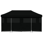 VidaXL Partytent inklapbaar pop-up met 4 zijwanden zwart