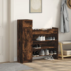 Vidaxl schoenenkast 100,5x28x100 cm bewerkt hout gerookt eikenkleurig