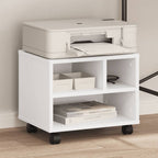 Vidaxl printerkastje met wielen 41x32x34,5 cm wit