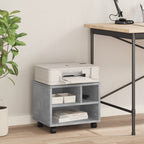 Vidaxl printerkastje met wielen 41x32x34,5 cm betongrijs