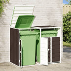 Vidaxl containerberging voor 2 containers 144x81x113 cm staal bruin