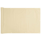 Vidaxl balkonscherm 300x75 cm pvc crèmekleurig
