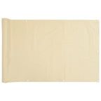 Vidaxl balkonscherm 800x75 cm pvc crèmekleurig