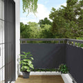 Vidaxl balkonscherm 300x90 cm pvc antracietkleurig