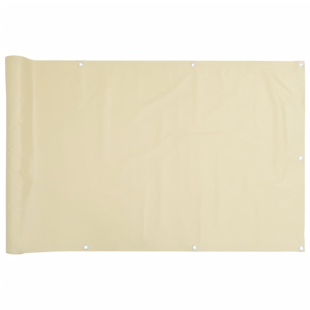 Vidaxl balkonscherm 300x90 cm pvc crèmekleurig