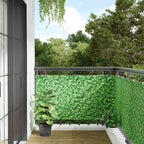 VidaXL Balkonscherm plantpatroon 800x90 cm PVC groen