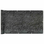 Vidaxl balkonscherm steenpatroon 400x90 cm pvc grijs