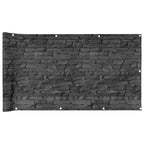 Vidaxl balkonscherm steenpatroon 700x90 cm pvc grijs
