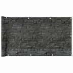 Vidaxl balkonscherm steenpatroon 500x120 cm pvc grijs