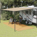 Vidaxl tenttapijt 250x500 cm hdpe zandkleurig