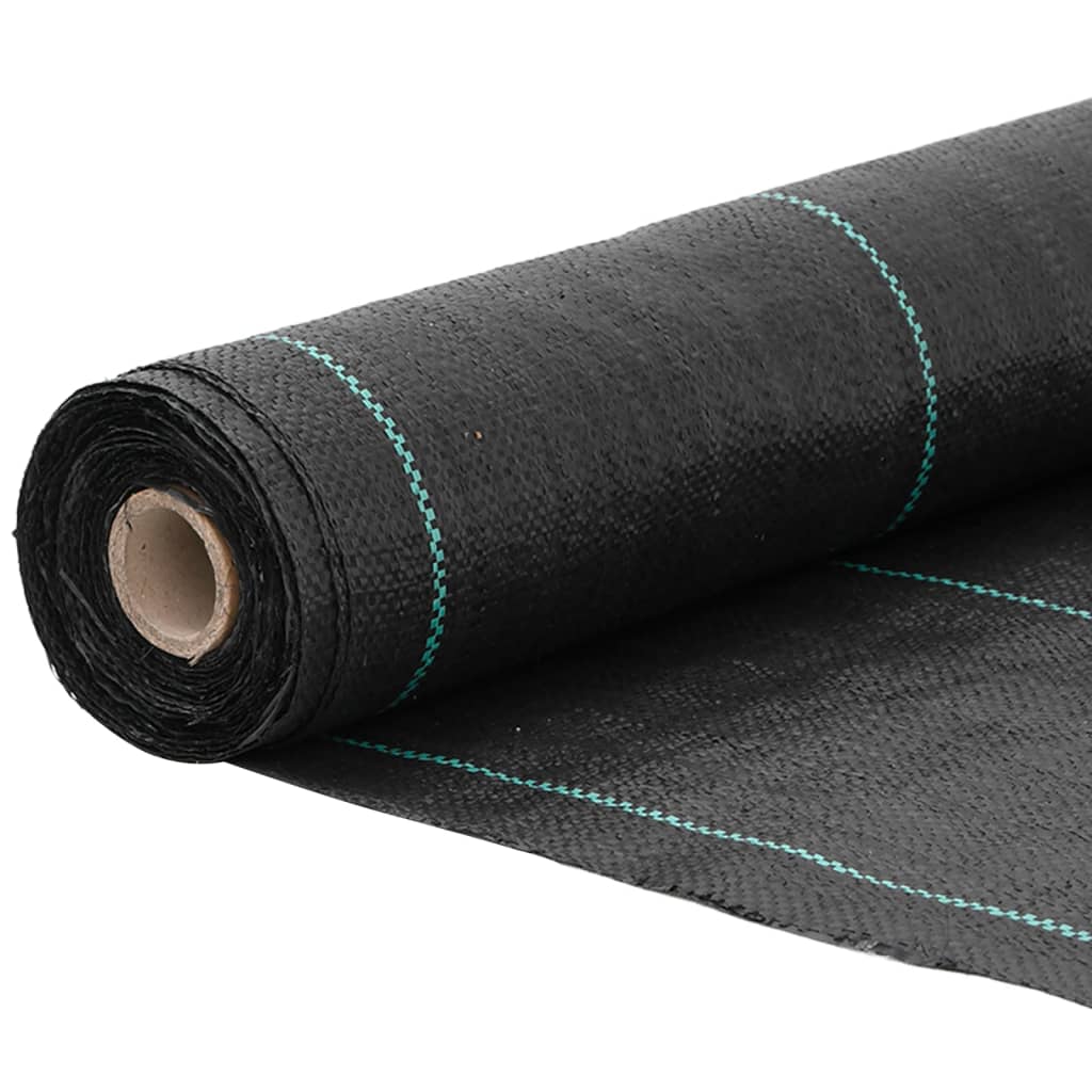 Vidaxl onkruidmembraan zwart 0,5x100 m pp