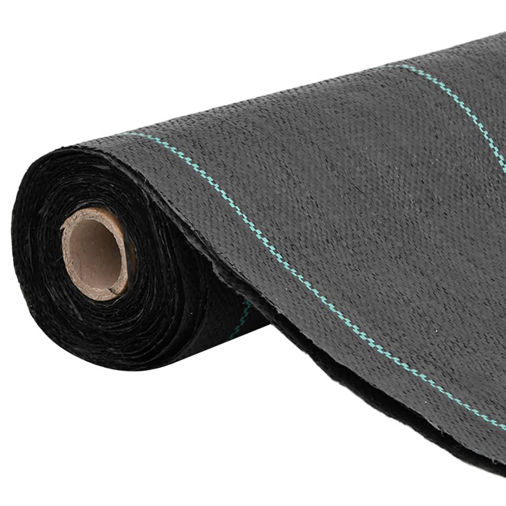 Vidaxl onkruidmembraan zwart 1,5x100 m pp