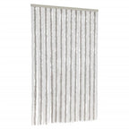 Vidaxl vliegengordijn 118x220 cm chenille lichtgrijs en wit