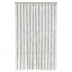 Vidaxl vliegengordijn 118x220 cm chenille lichtgrijs en wit